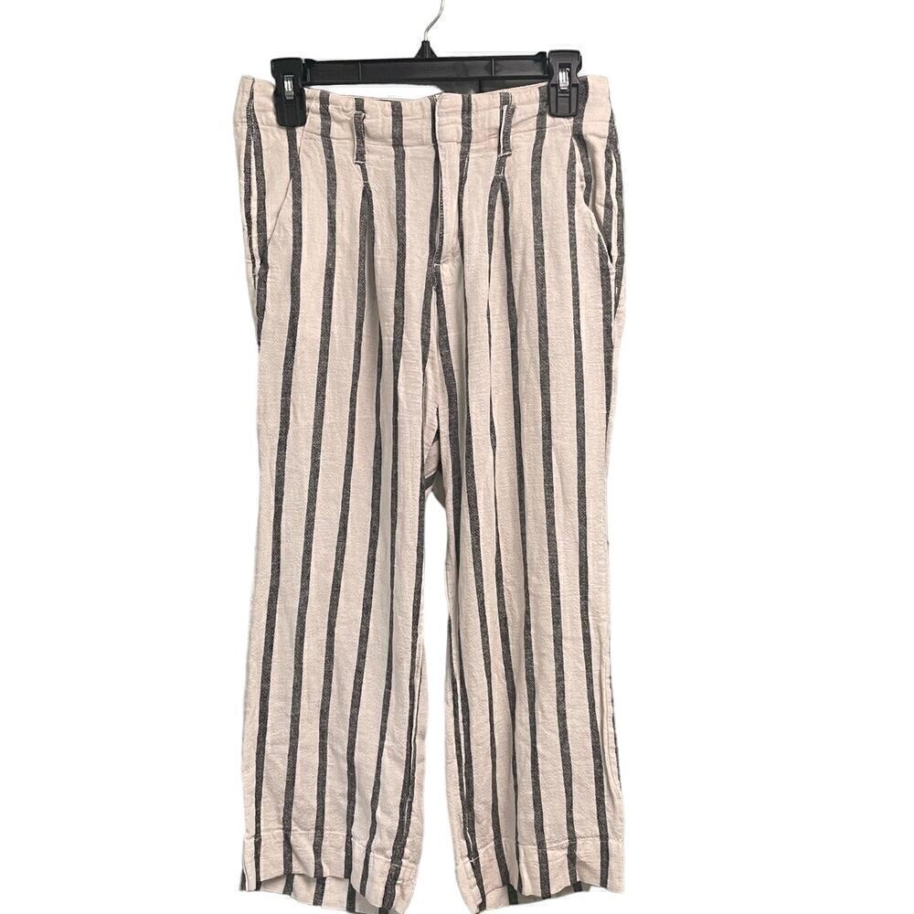 Sanctuary Size 24 Wide Leg Loose Pants Lightweight Striped Casual Summer Cropped